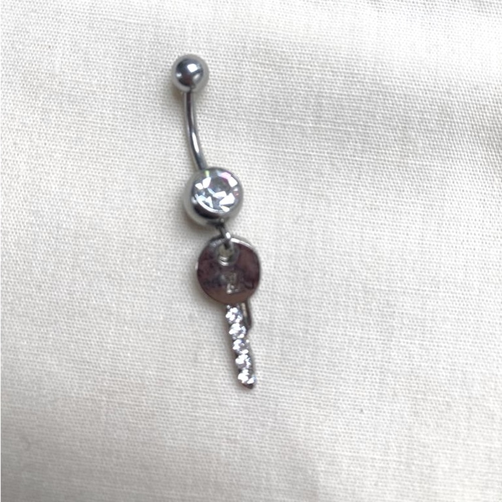 Silver Belly button Ring surgical stainless steel  belly button-2 …